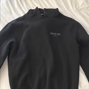 White Fox Athleisure Black Hooded Sweatshirt